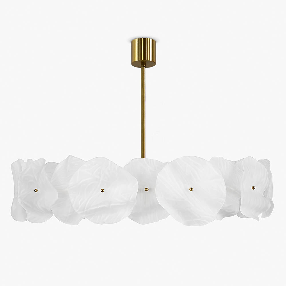 Ruffle Chandelier in Polished Gold