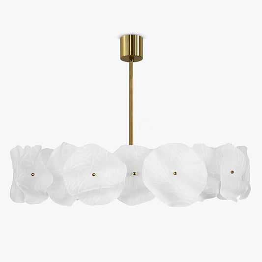 Ruffle Chandelier in Polished Gold