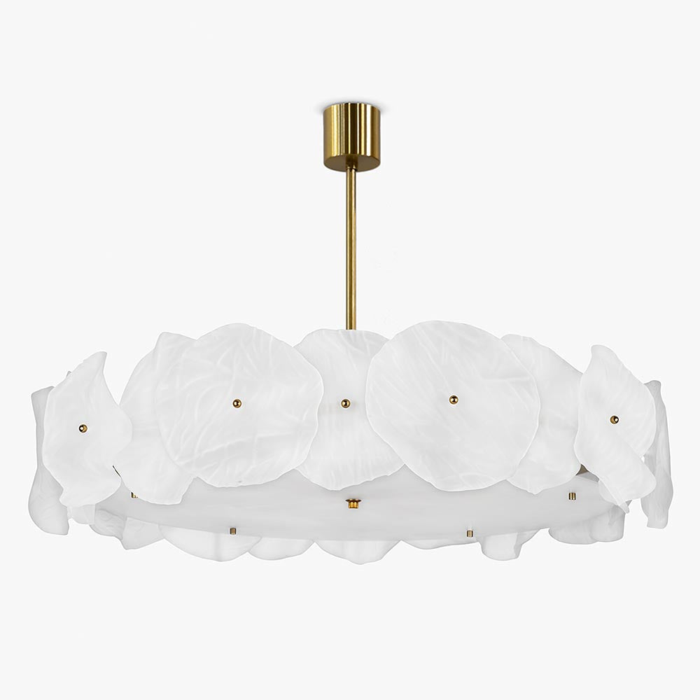 Ruffle Chandelier in Polished Gold
