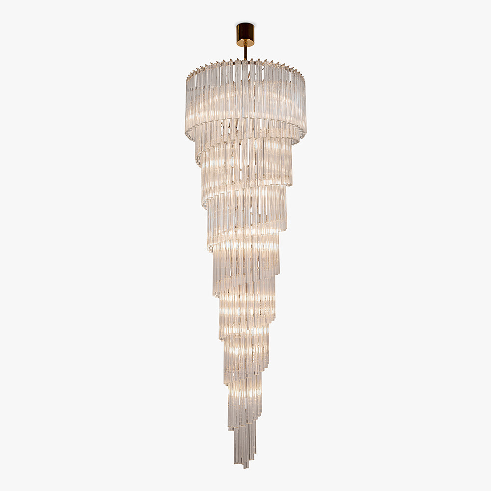 Waterfall Chandelier in Clear Triangular