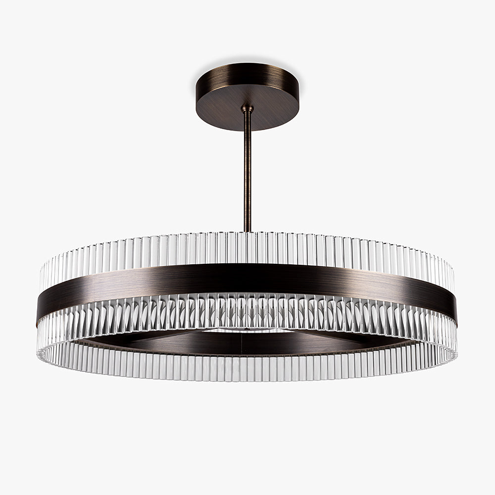 Curzon Street Drum Chandelier in Brushed Bronze