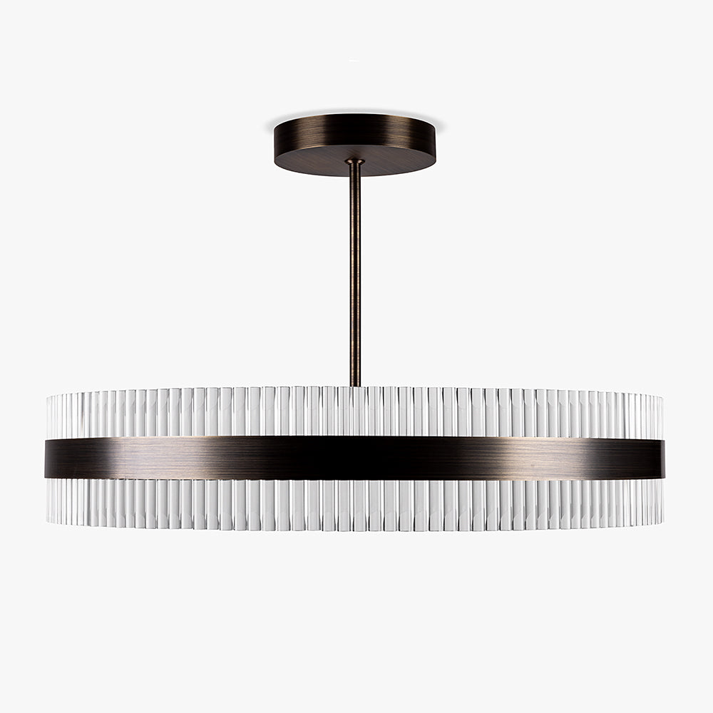 Curzon Street Drum Chandelier in Brushed Bronze