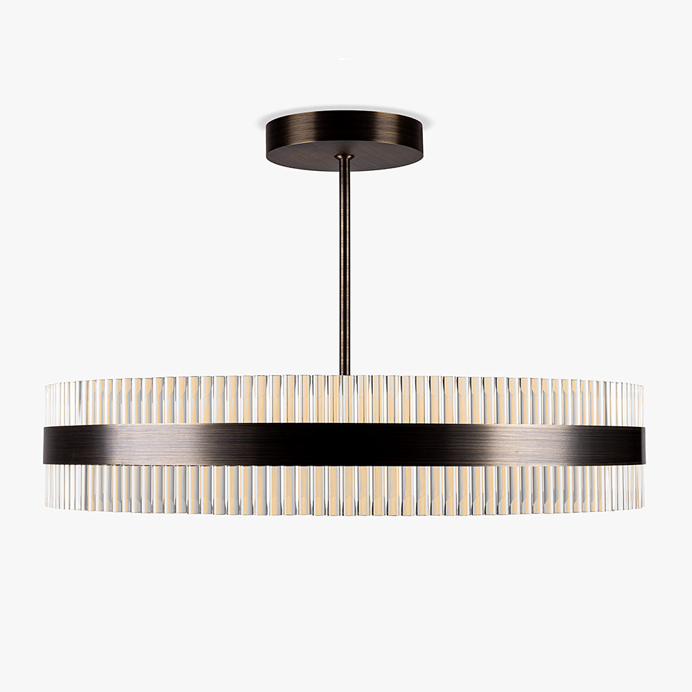 Curzon Street Drum Chandelier in Brushed Bronze