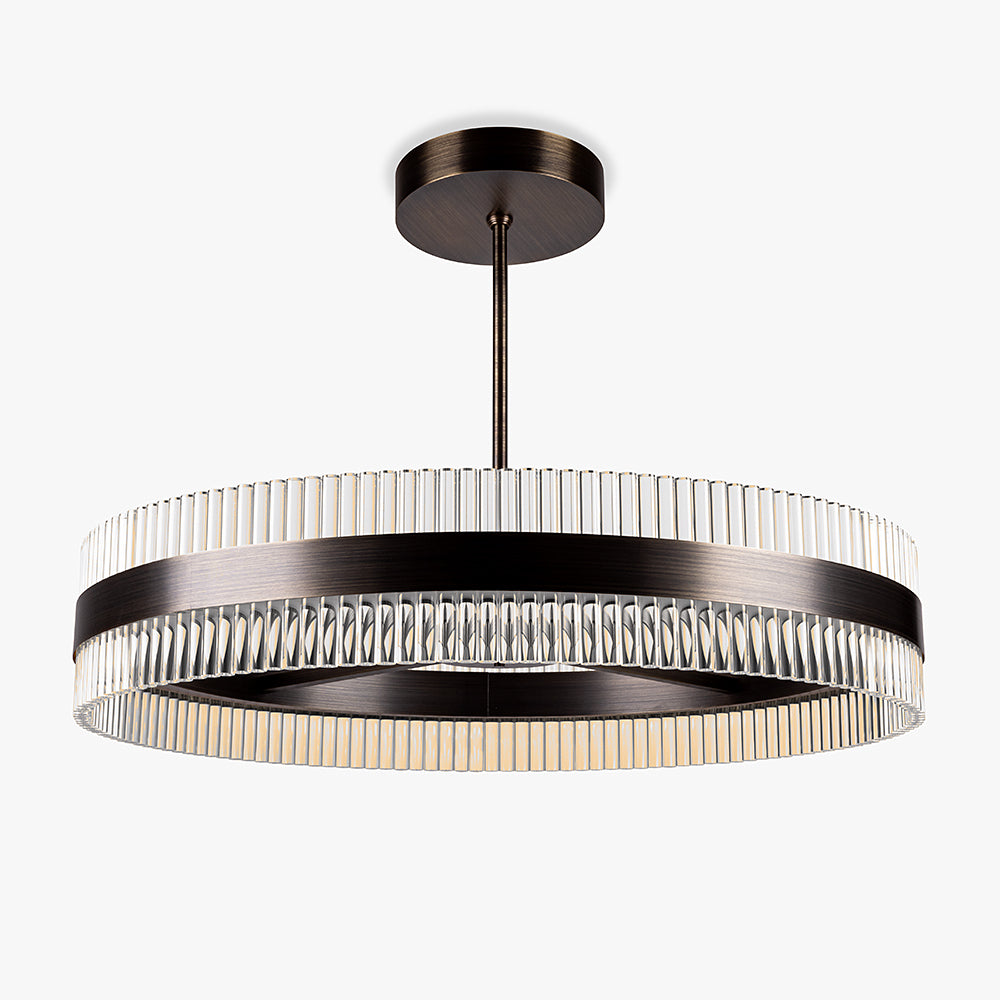 Curzon Street Drum Chandelier in Brushed Bronze