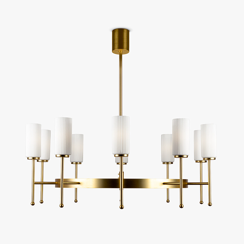 Zeus Orbit Chandelier in White