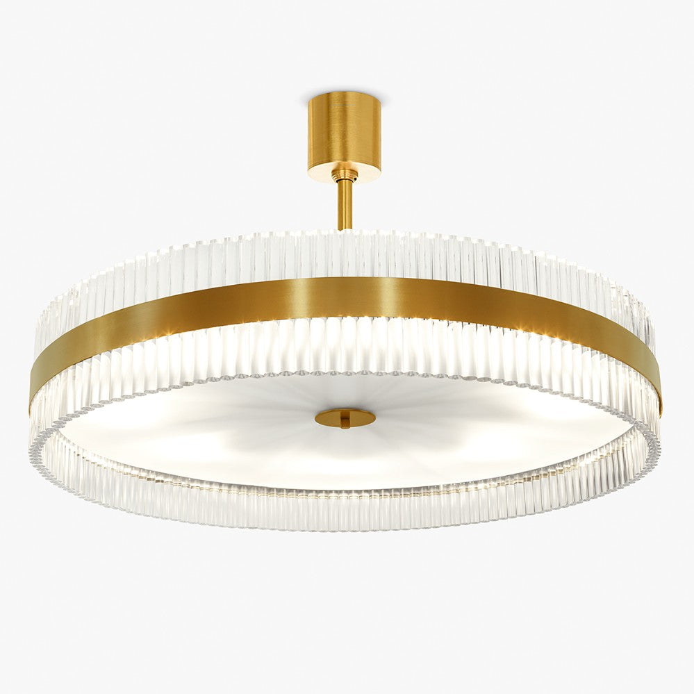 Curzon Street Drum Chandelier in Brushed Gold
