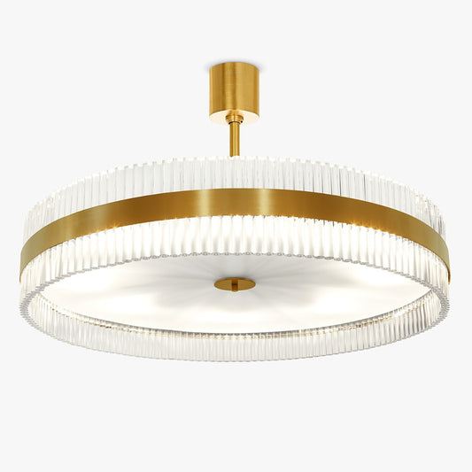 Curzon Street Drum Chandelier in Brushed Gold