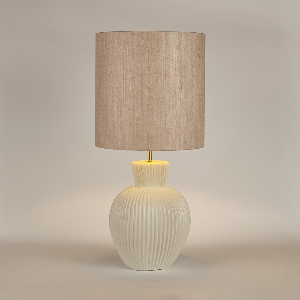 Rille Lamp in Chalk