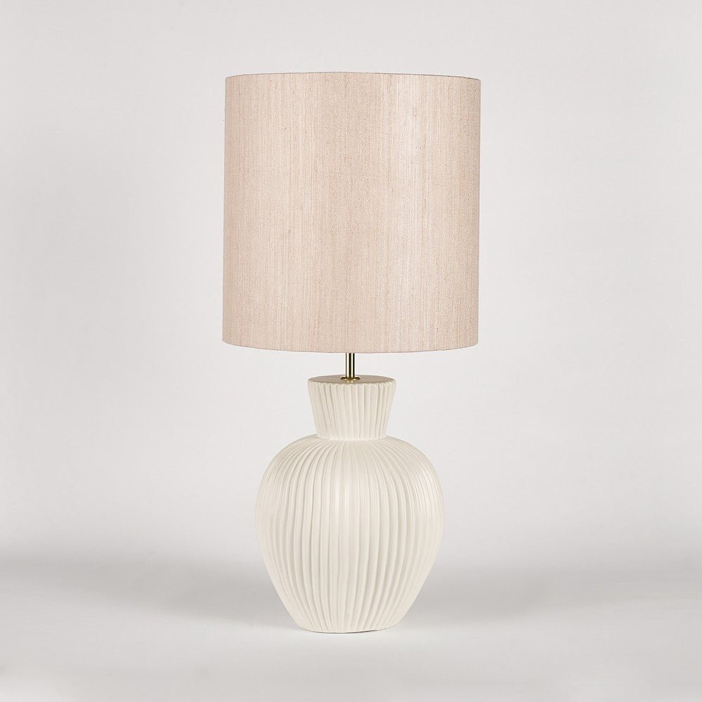 Rille Lamp in Chalk