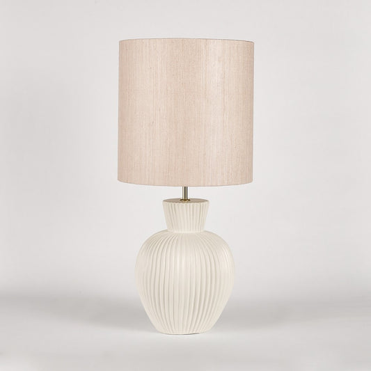 Rille Lamp in Chalk