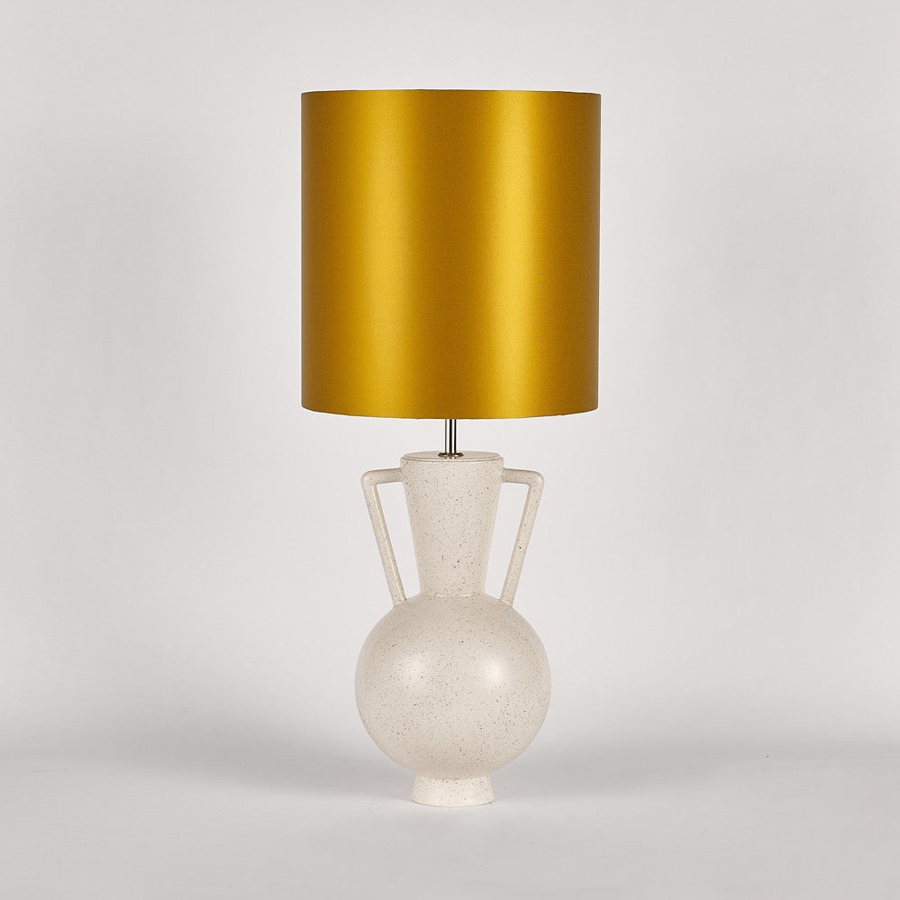Athena Lamp in Chalk and Polished Nickel