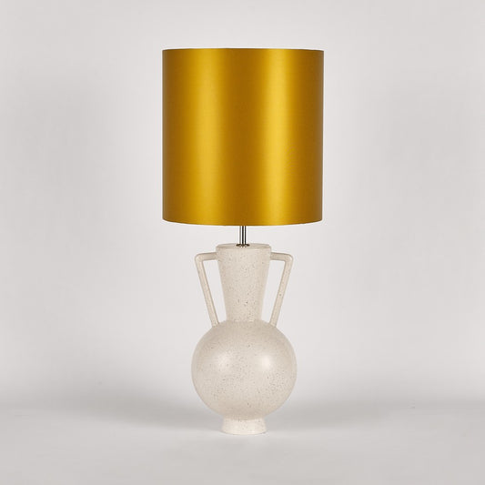 Athena Lamp in Chalk and Polished Nickel