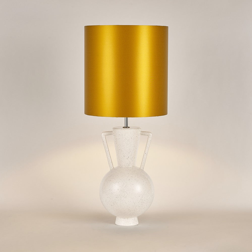 Athena Lamp in Chalk and Polished Nickel