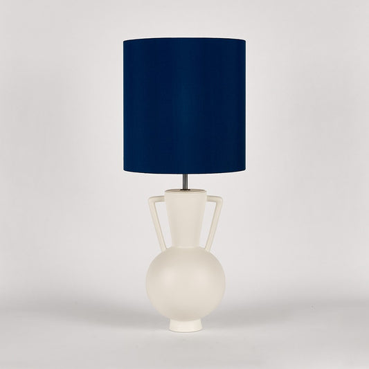 Athena Lamp in Chalk and Bronze