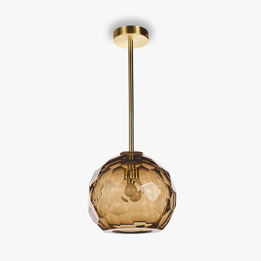 Diamond Round Pendant in Tobacco