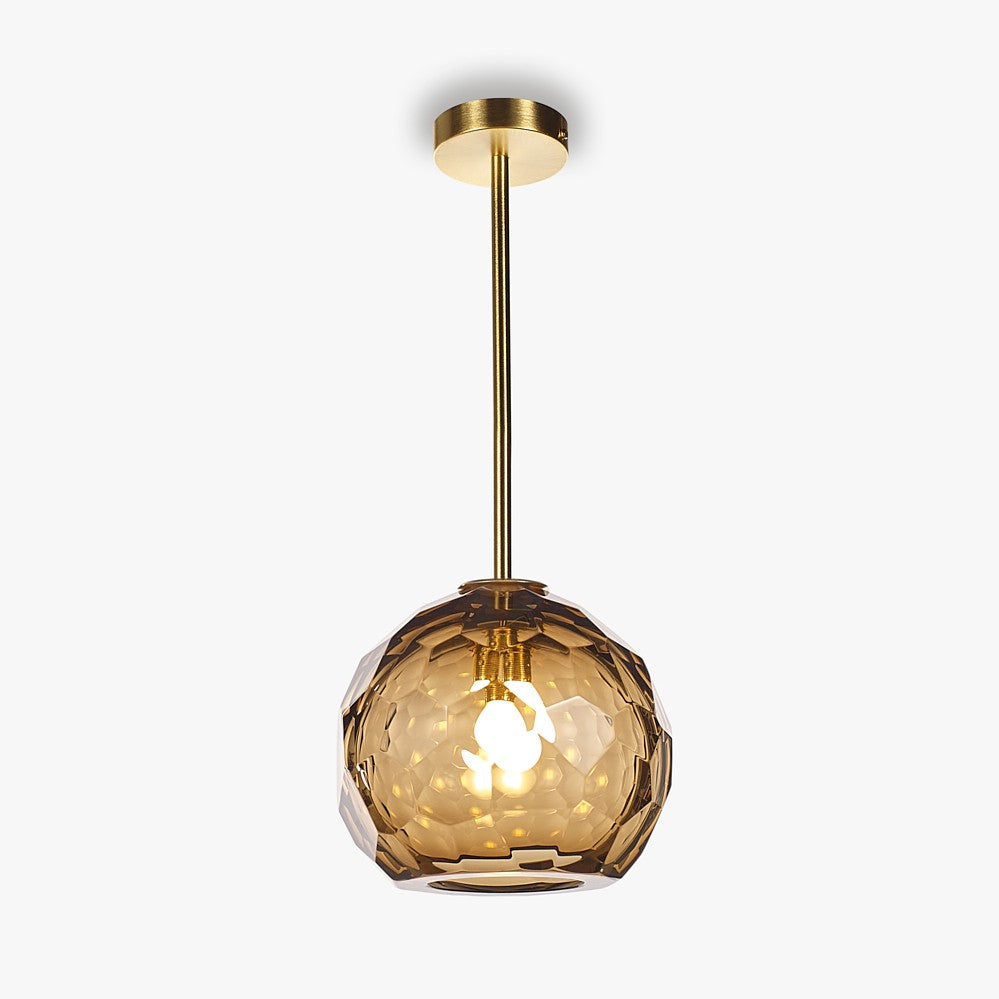 Diamond Round Pendant in Tobacco