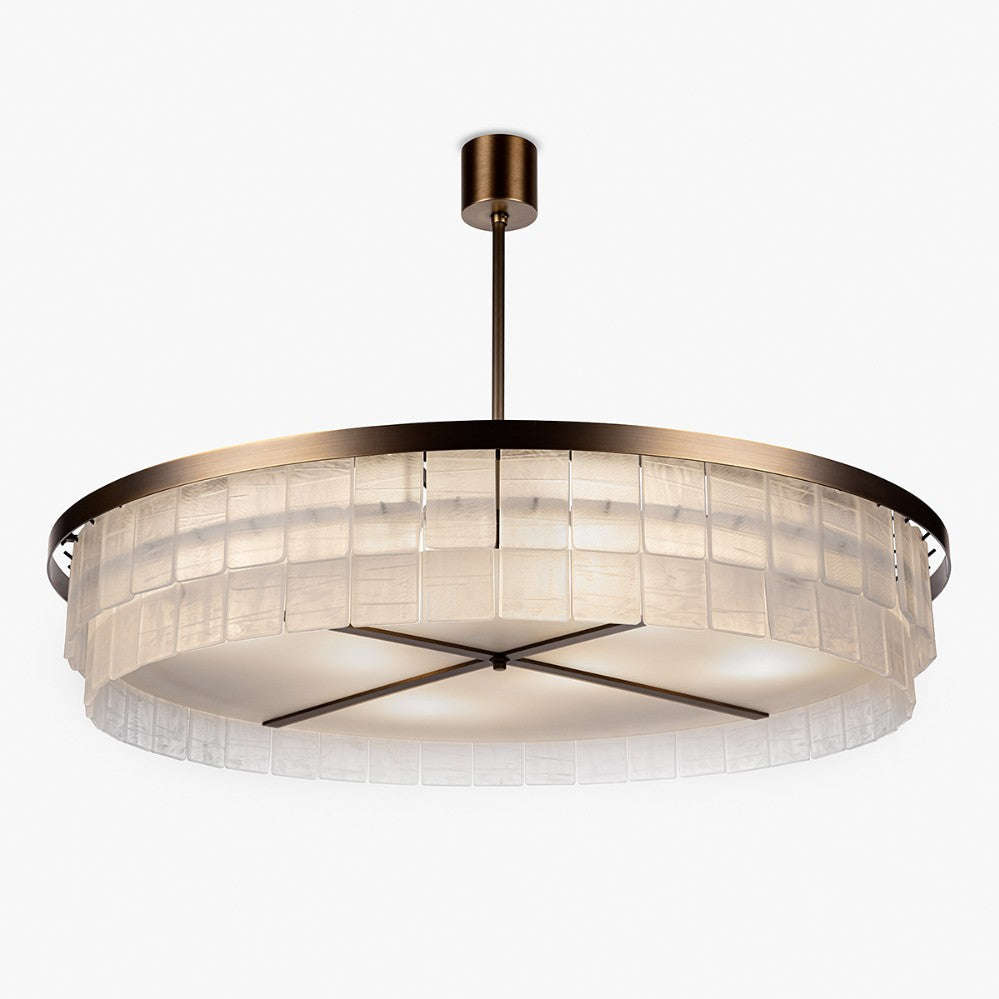 Savile Row Two-Tier Chandelier in Brushed Bronze