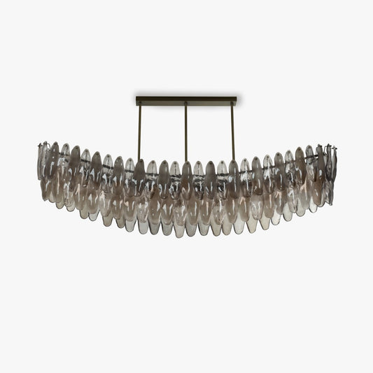 Spectre Curved Oval Chandelier in Bronze