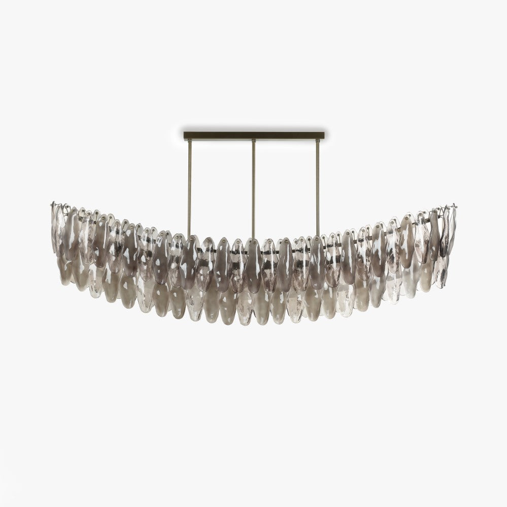 Spectre Curved Oval Chandelier in Bronze