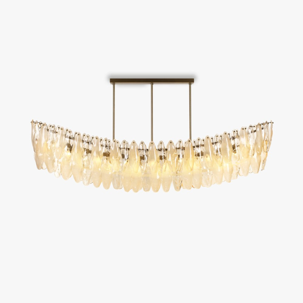 Spectre Curved Oval Chandelier in Champagne