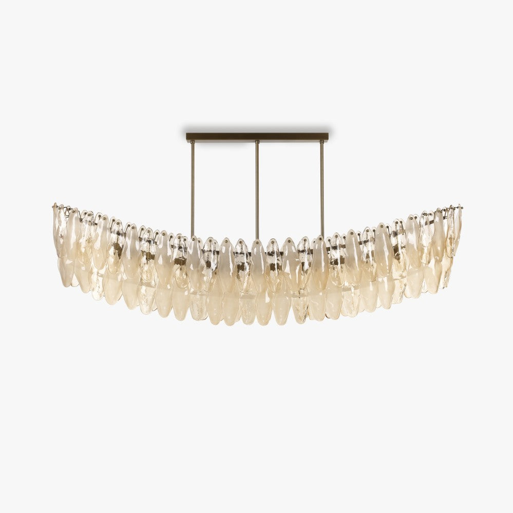 Spectre Curved Oval Chandelier in Champagne