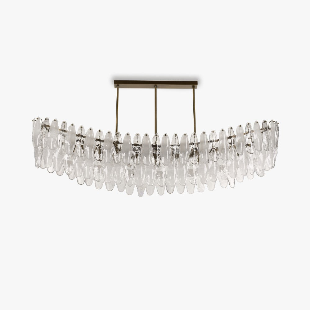 Spectre Curved Oval Chandelier in Clear
