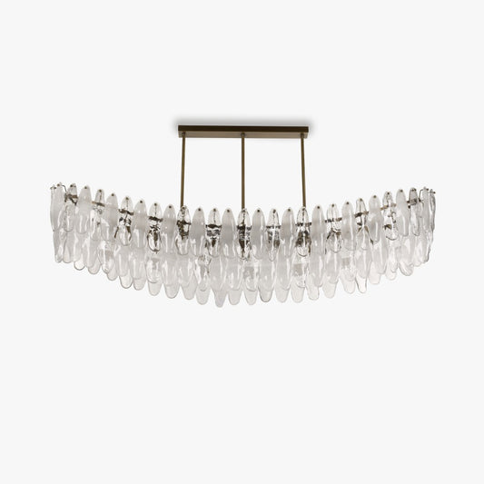 Spectre Curved Oval Chandelier in Clear