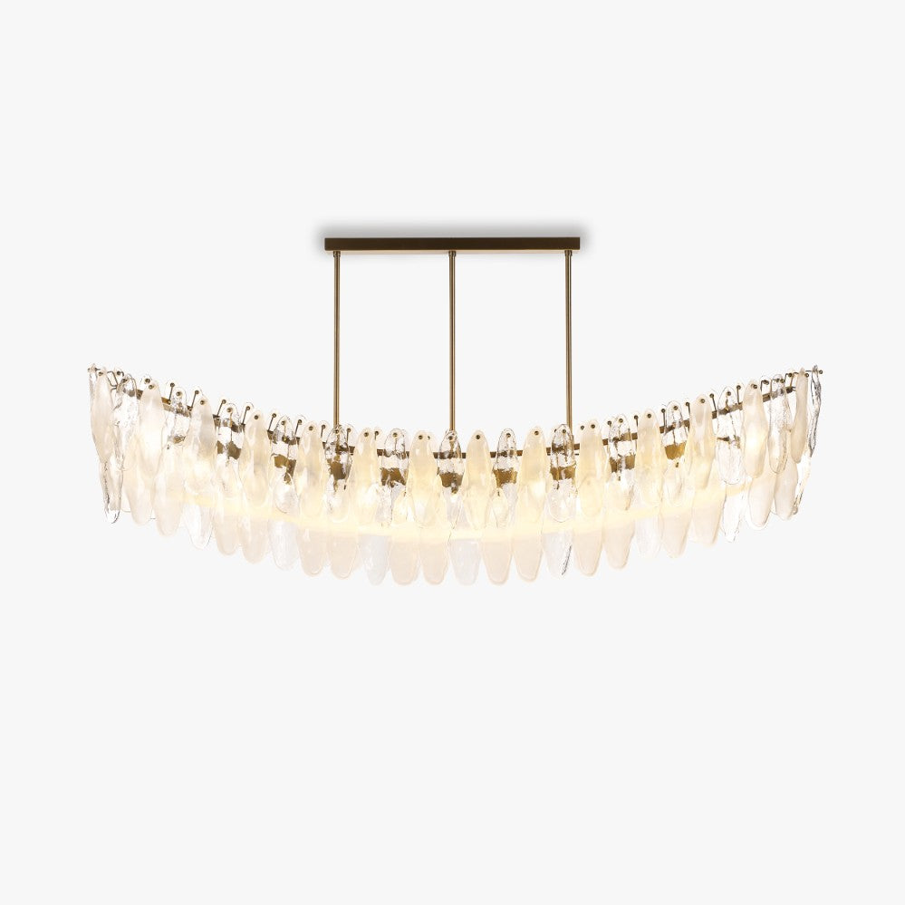 Spectre Curved Oval Chandelier in Clear