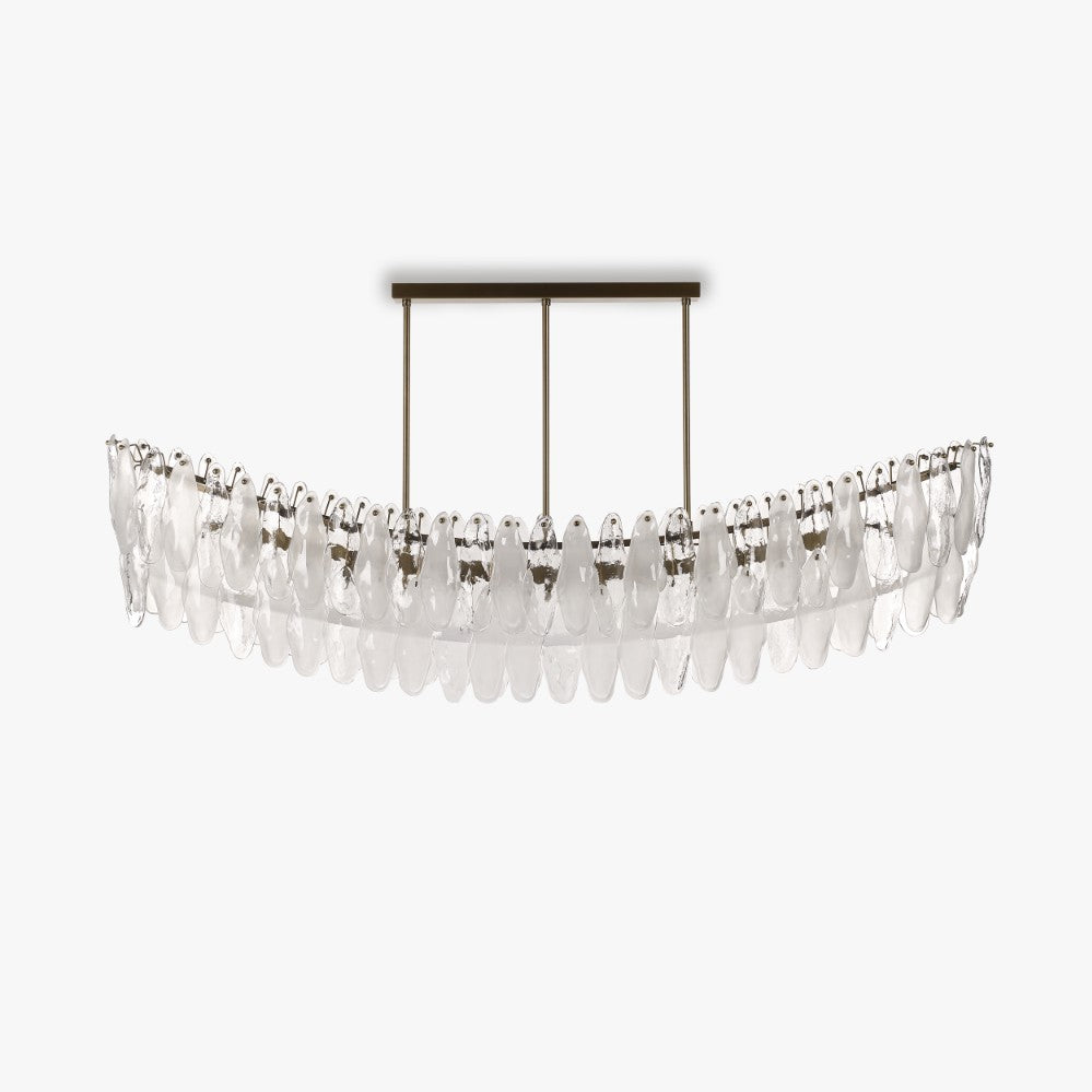 Spectre Curved Oval Chandelier in Clear