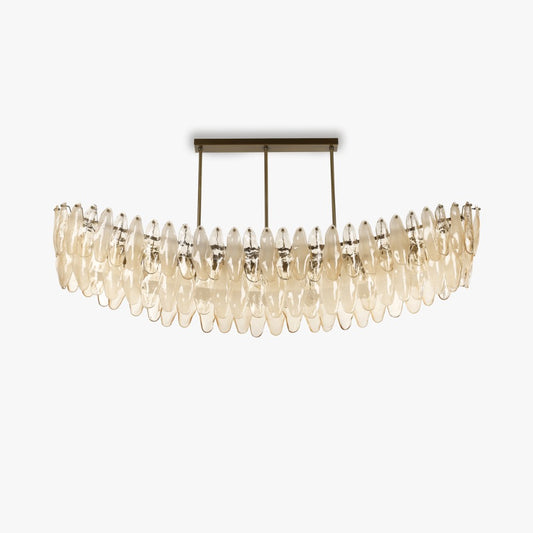 Spectre Curved Oval Chandelier in Champagne