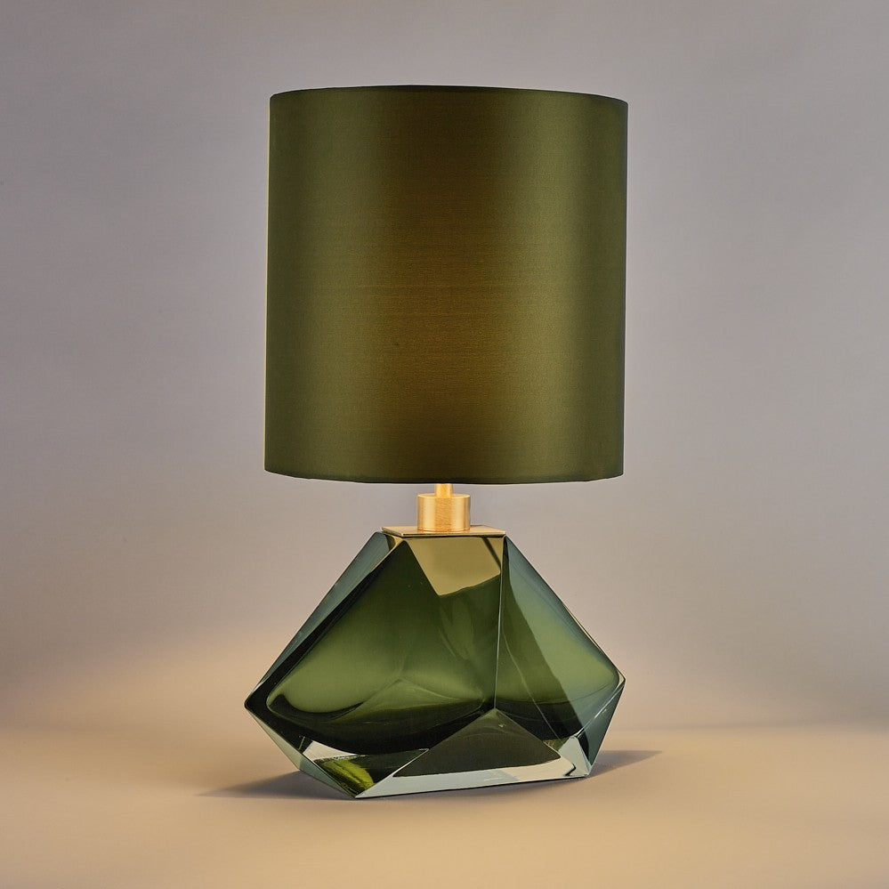 Diamond Small Lamp in Forest Green