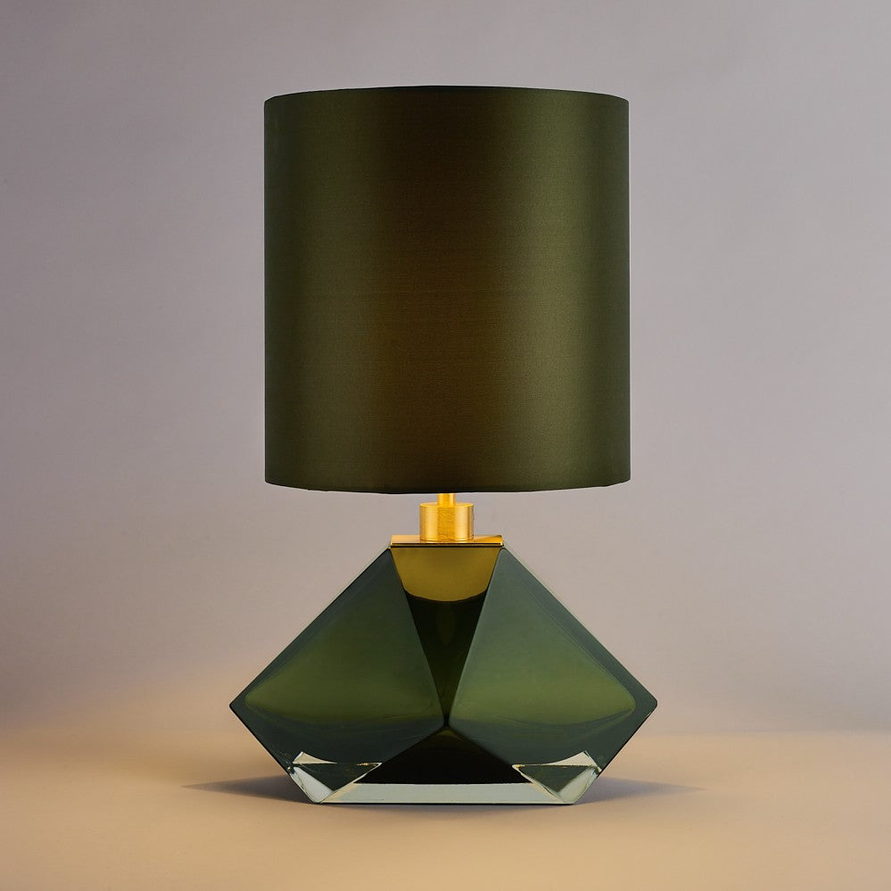 Diamond Small Lamp in Forest Green