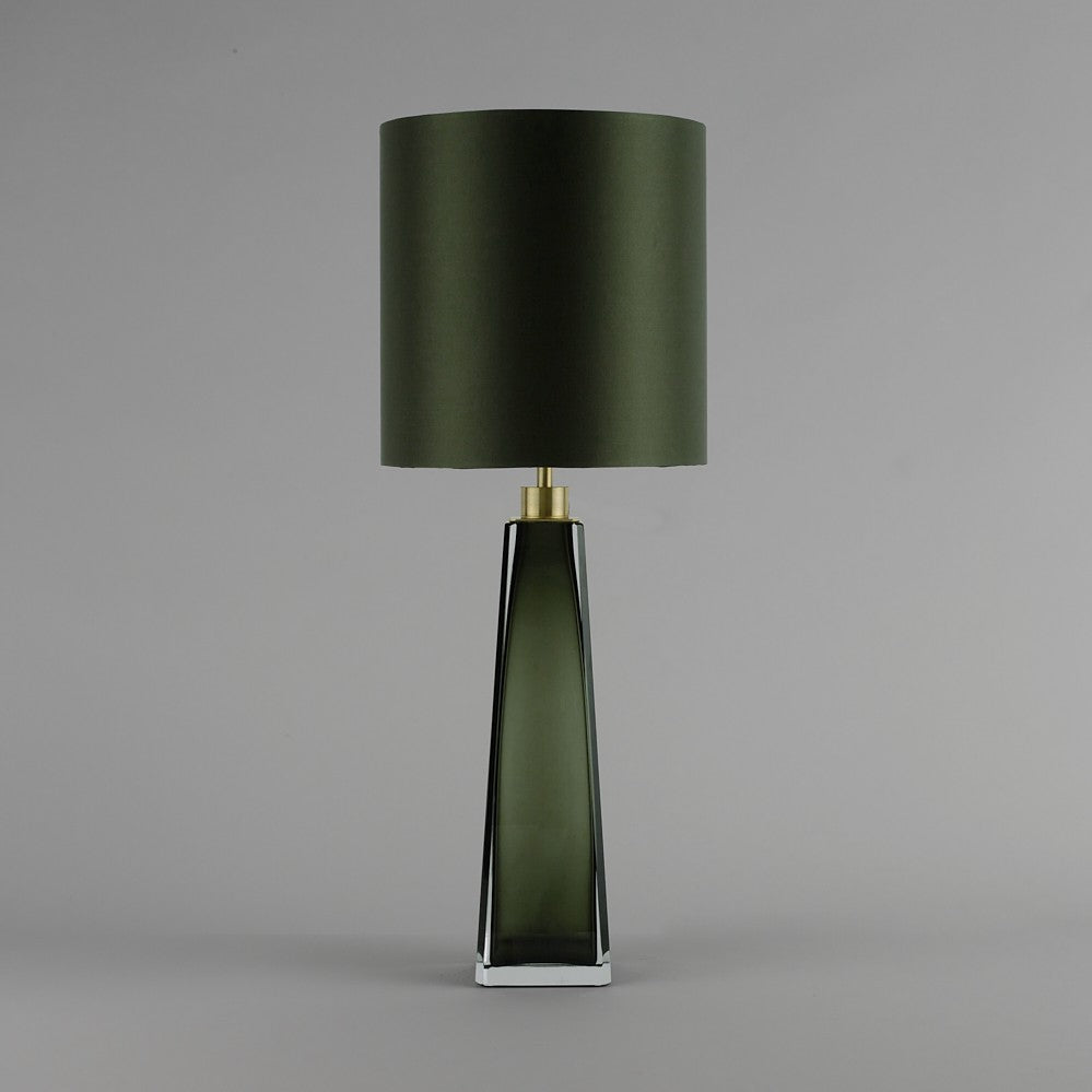 Diamond Square Obelisk Lamp in Forest Green