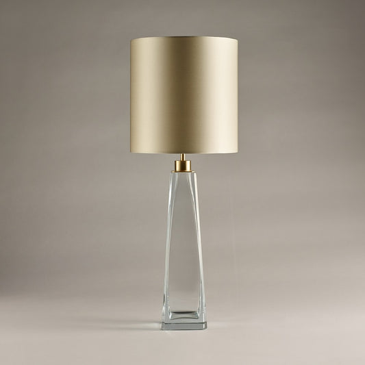 Diamond Square Obelisk Lamp in Clear