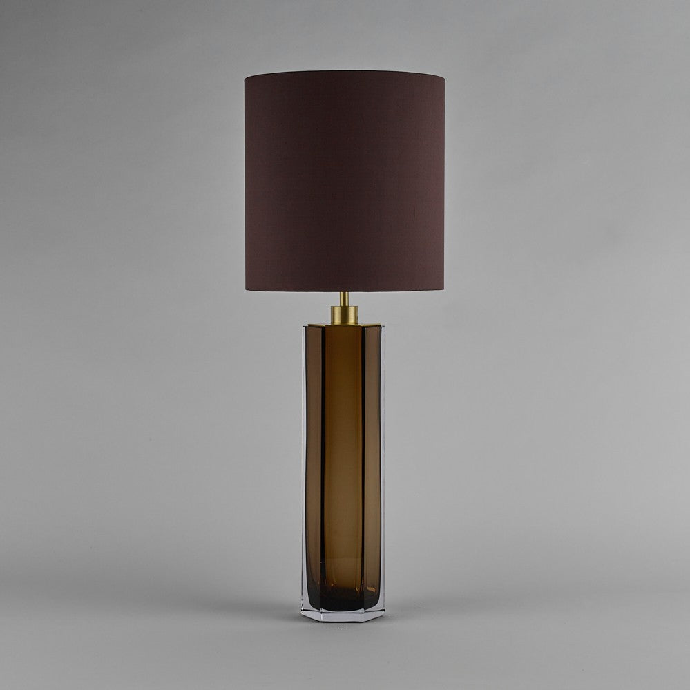 Diamond Column Large Lamp in Tobacco