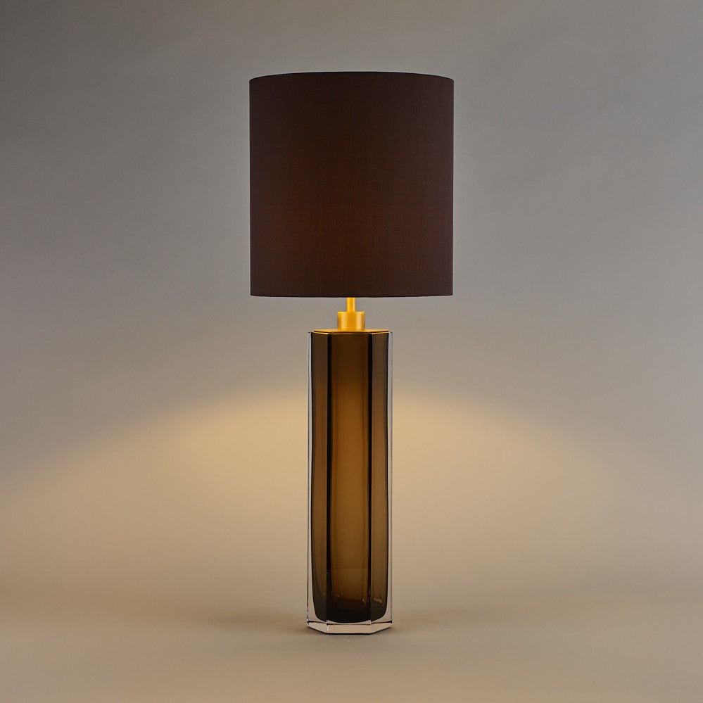Diamond Column Large Lamp in Tobacco