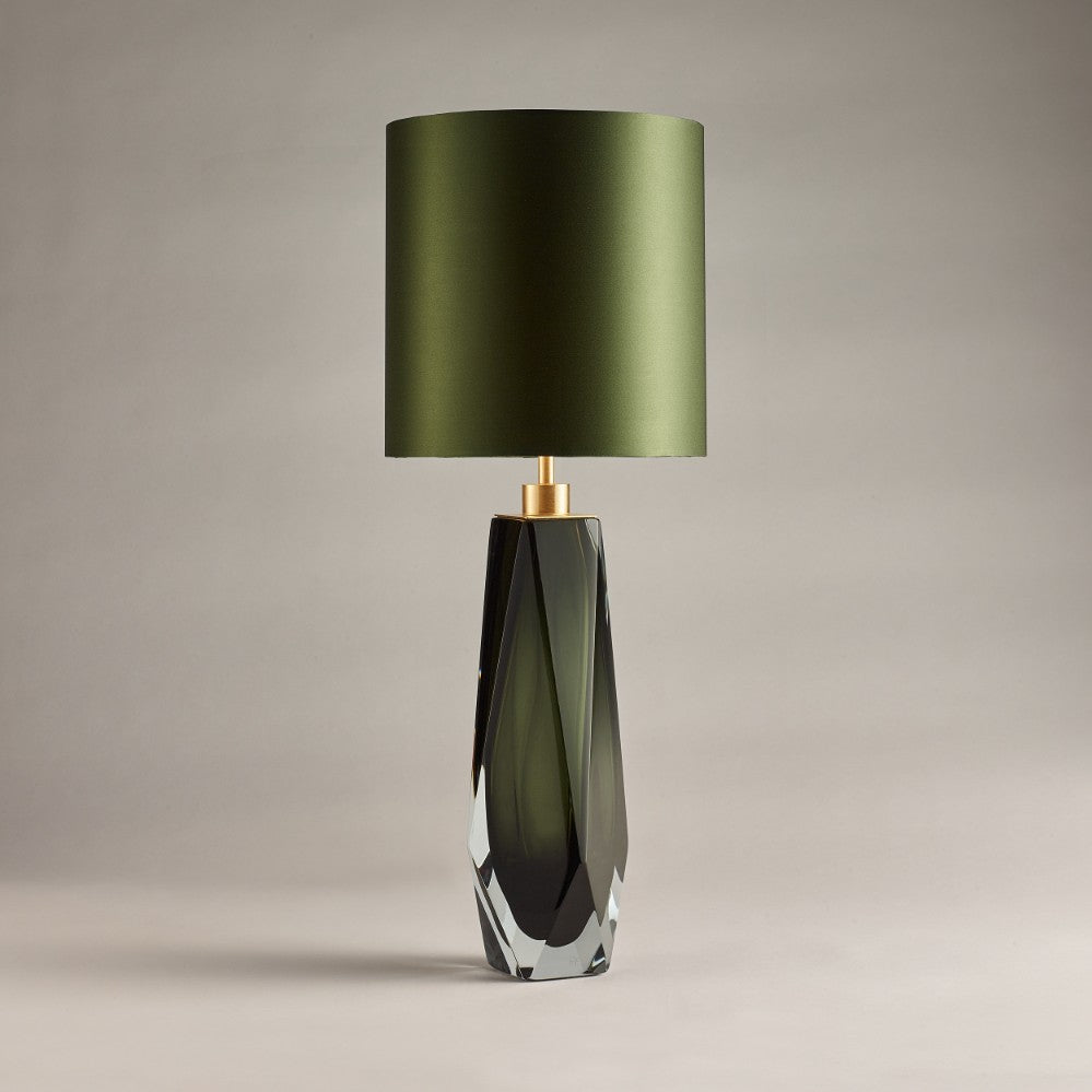 Diamond Large Lamp in Forest Green