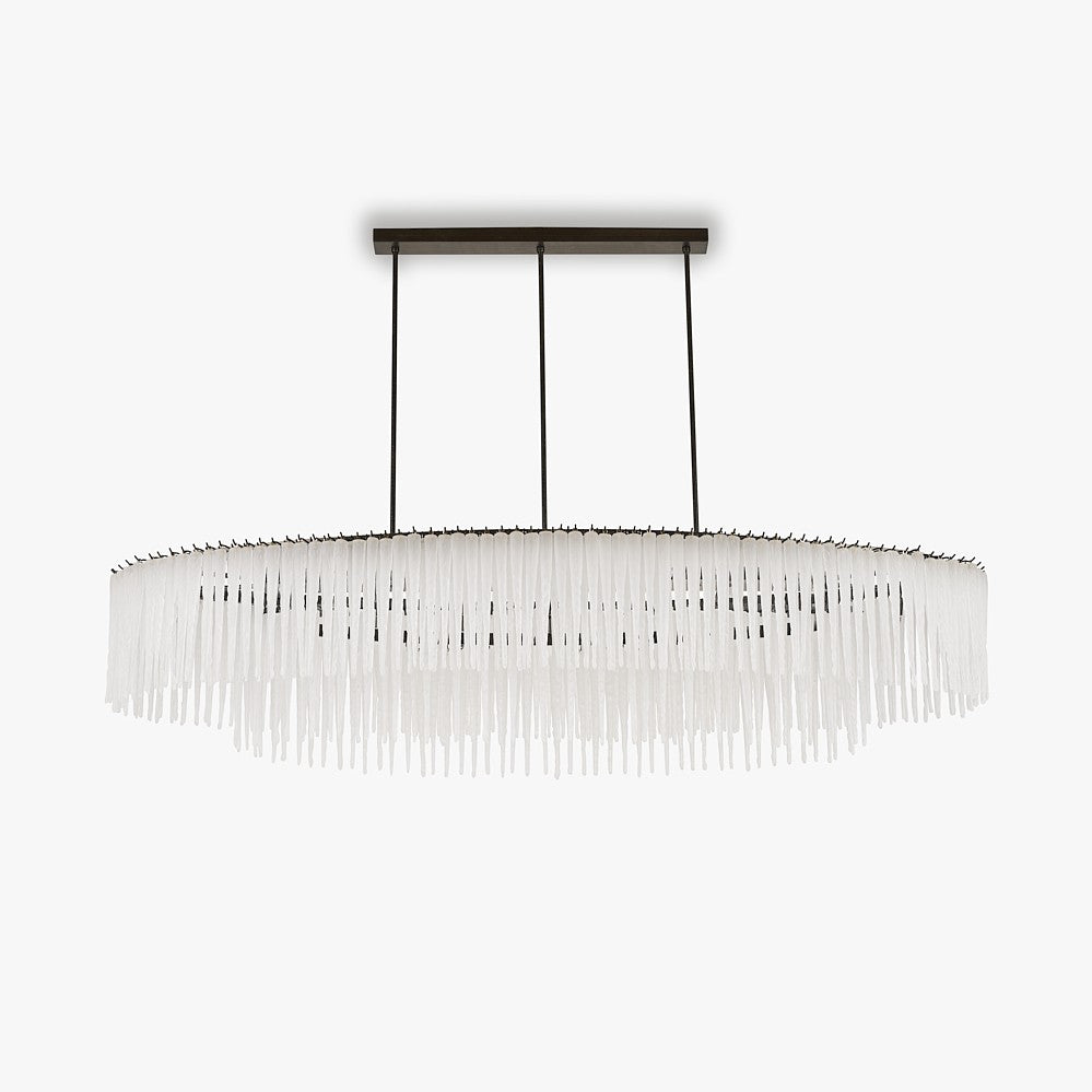 Ice Oval Chandelier in Satin