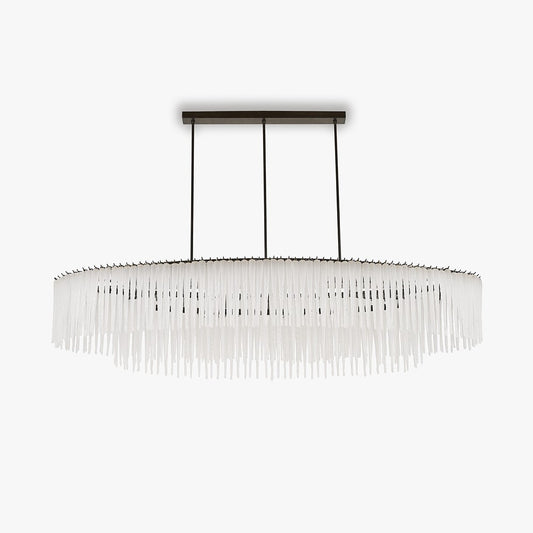 Ice Oval Chandelier in Satin