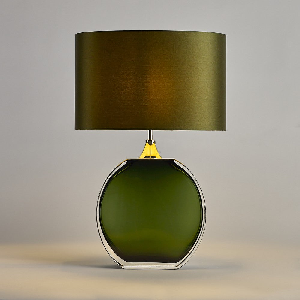 Diamond Solitaire Large Lamp in Forest Green