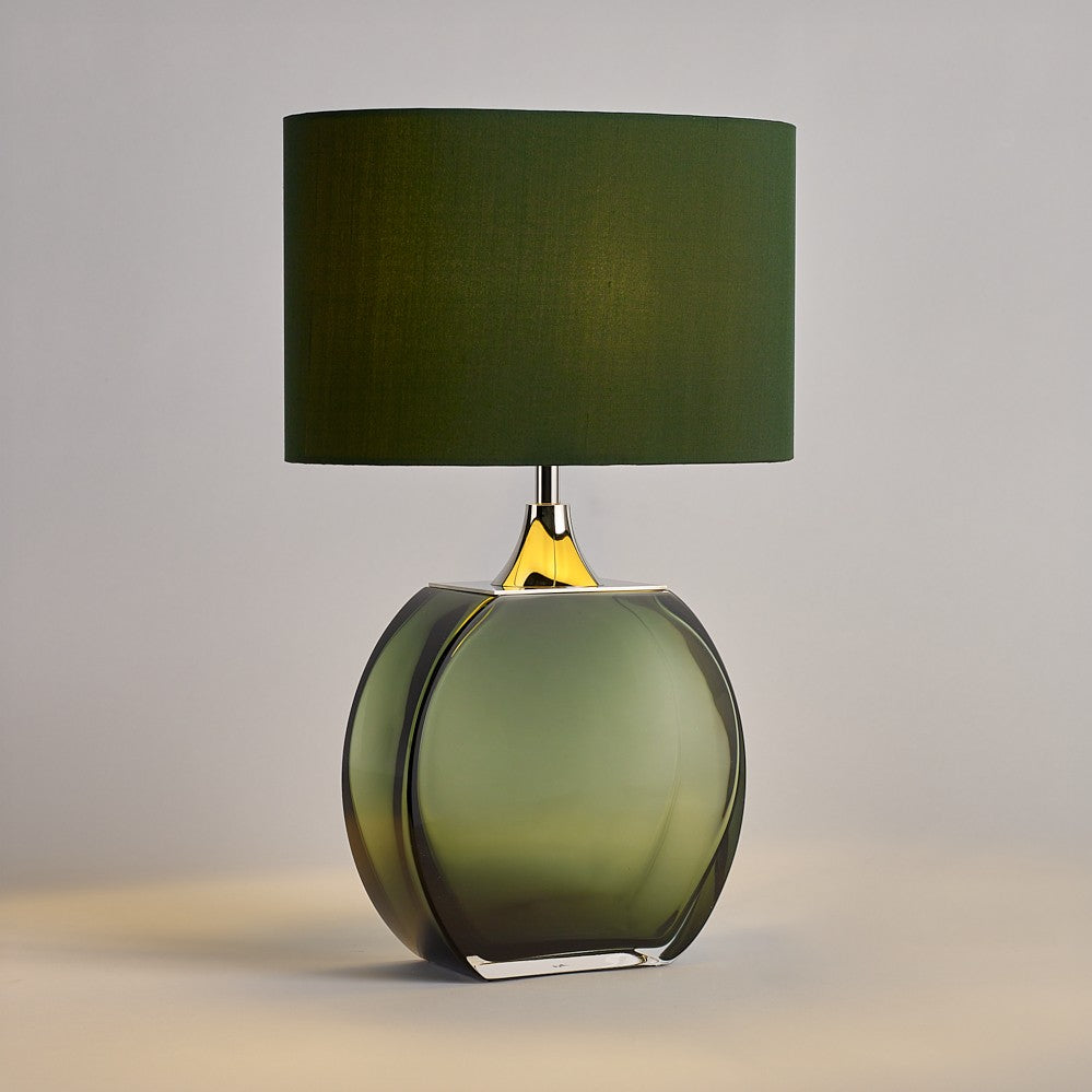 Diamond Solitaire Small Lamp in Forest Green