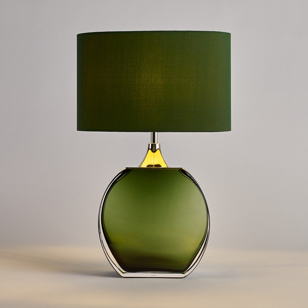 Diamond Solitaire Small Lamp in Forest Green
