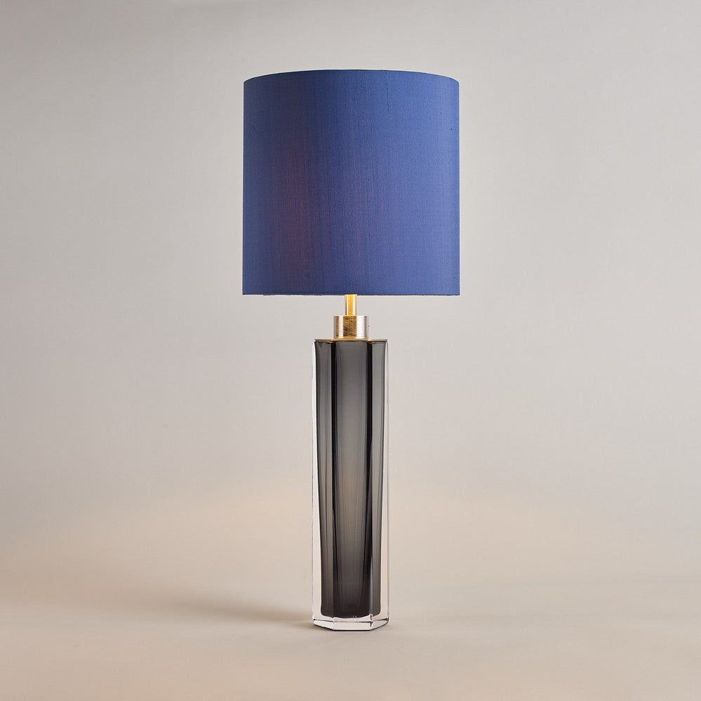Diamond Column Small Lamp in Slate