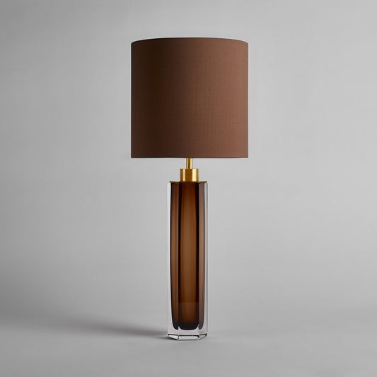 Diamond Column Small Lamp in Tobacco