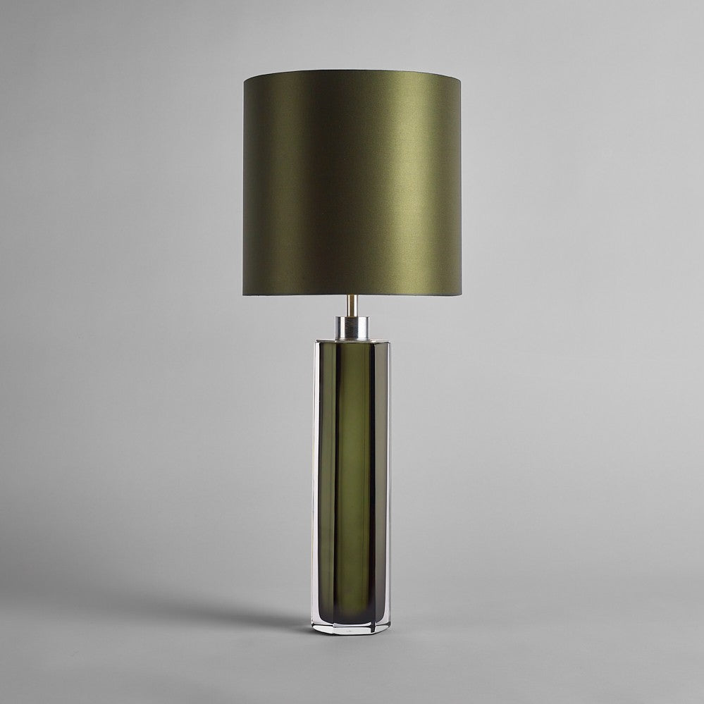 Diamond Column Small Lamp in Forest Green