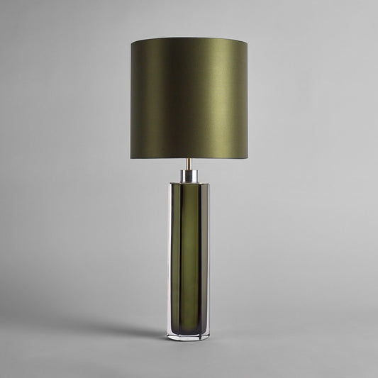 Diamond Column Small Lamp in Forest Green