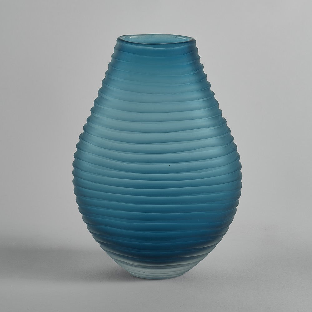 Contour Vase in Ocean Blue