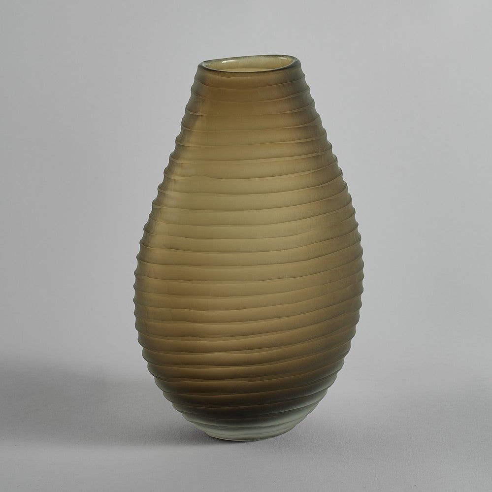 Contour Vase in Dark Olive
