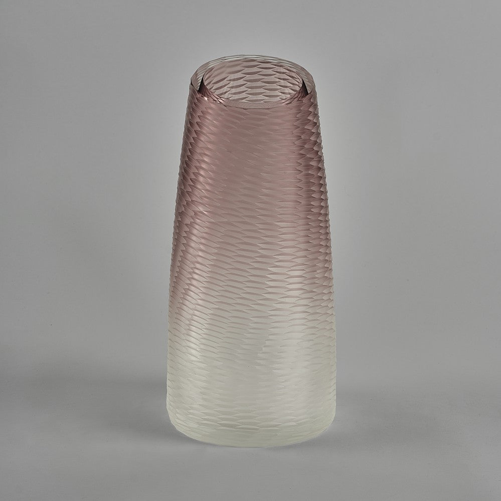 Harlequin Vase in Fadede Rose Quartz