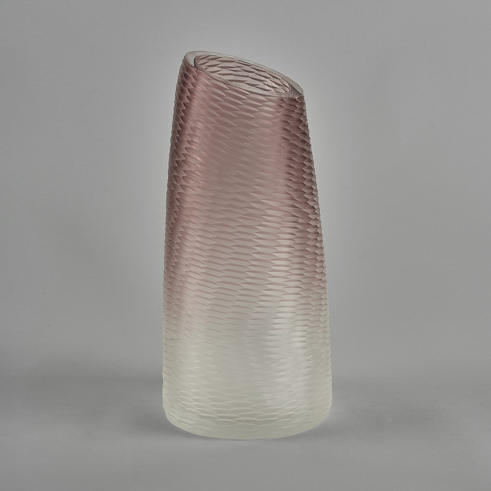 Harlequin Vase in Fadede Rose Quartz